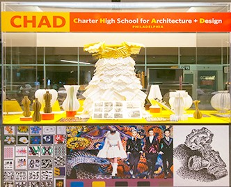 Charter High School display case