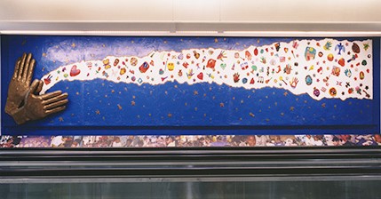 Connection ceramic mural