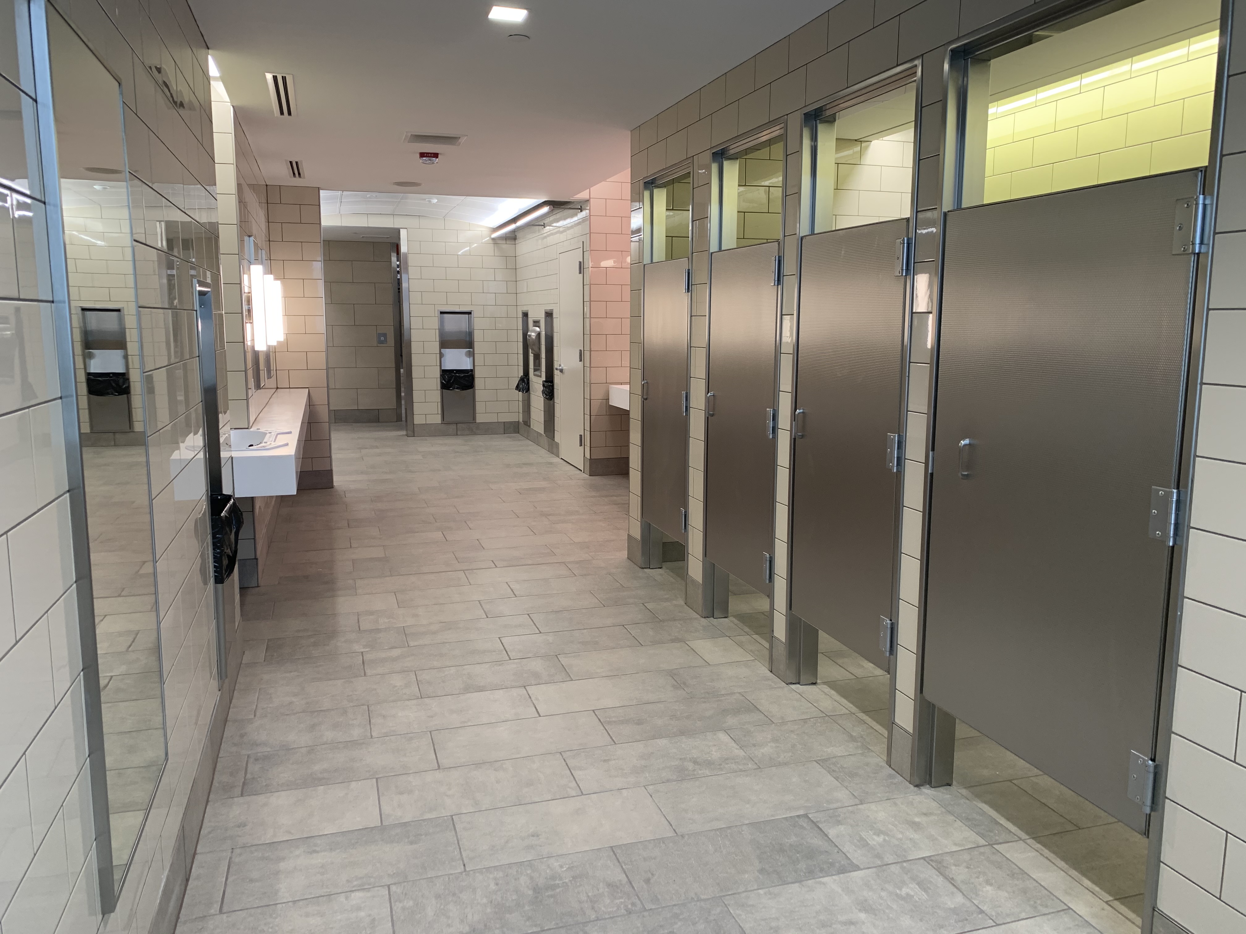 Image of restored restroom at D Terminal