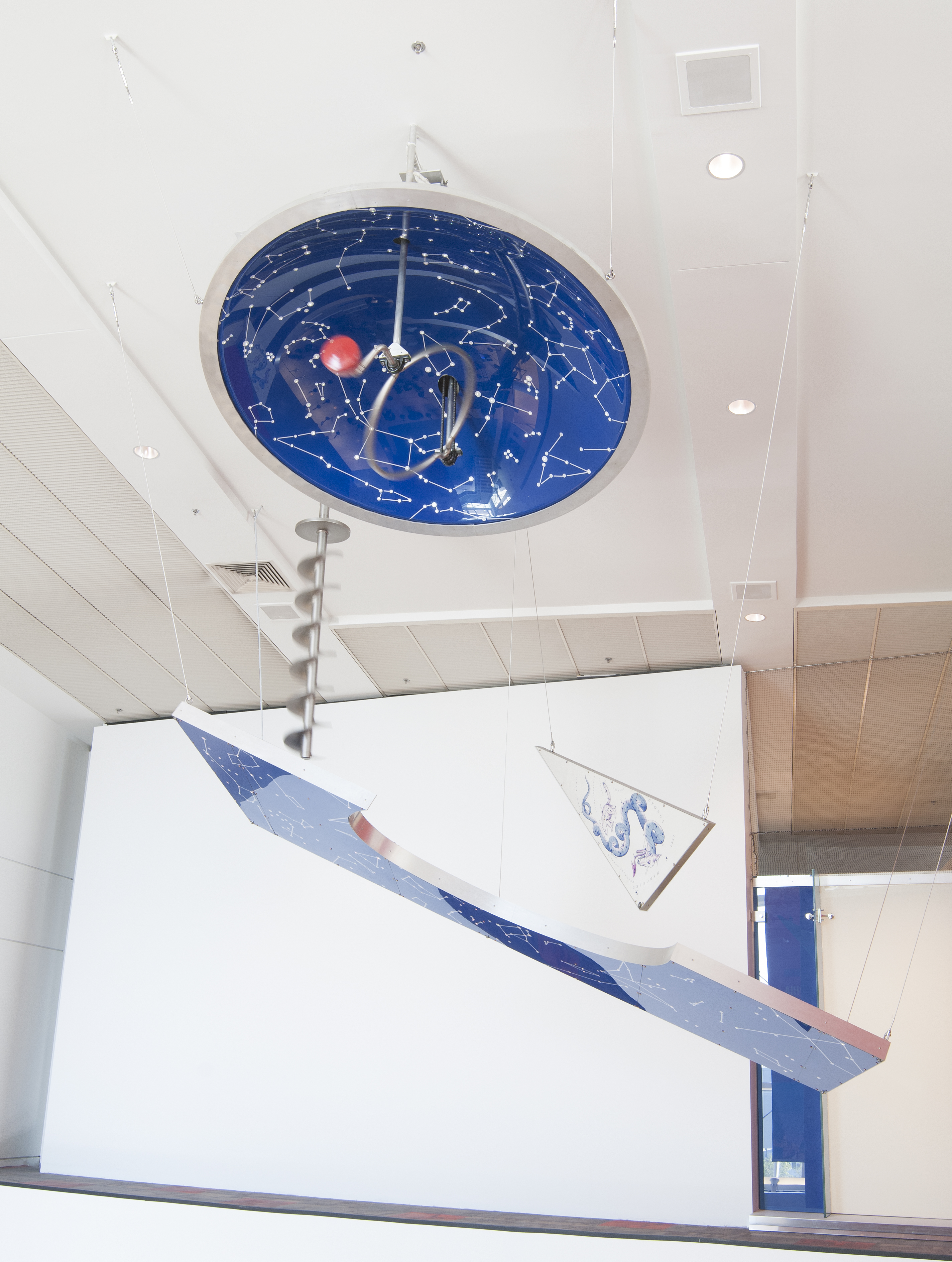 photo of  suspended elements in air