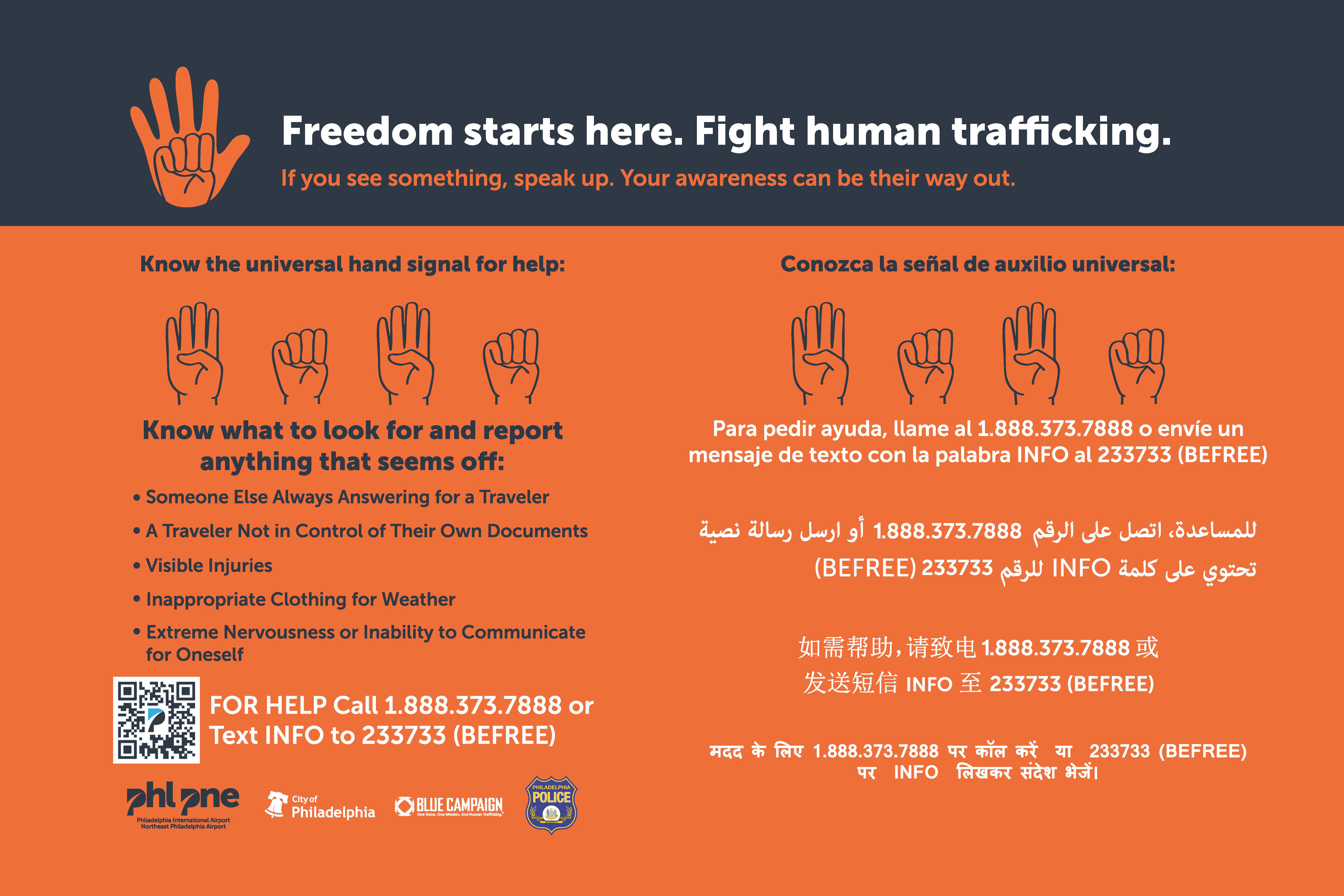 Trafficking sign