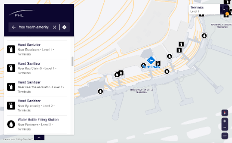 map of the airport