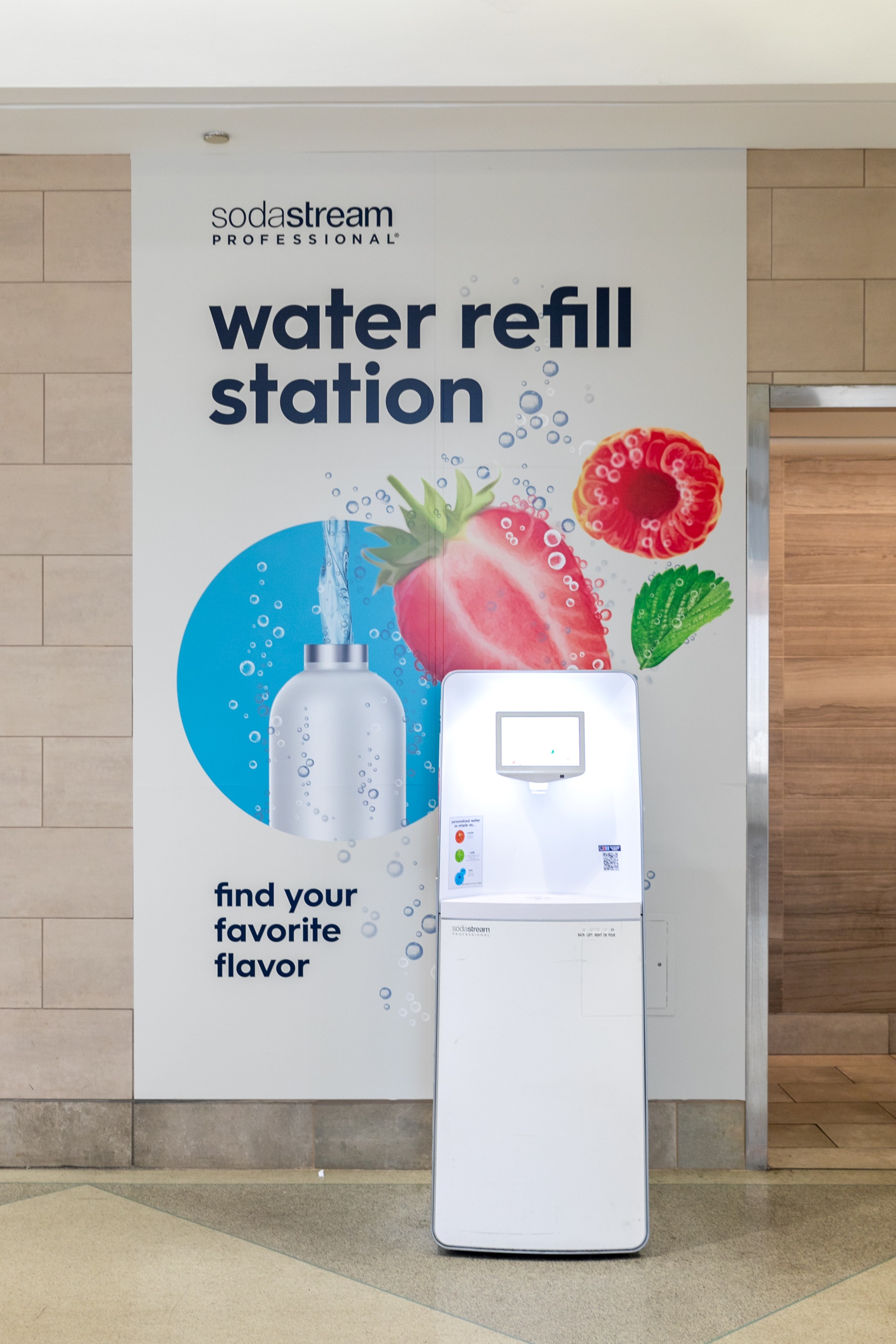 white water bottle refill station