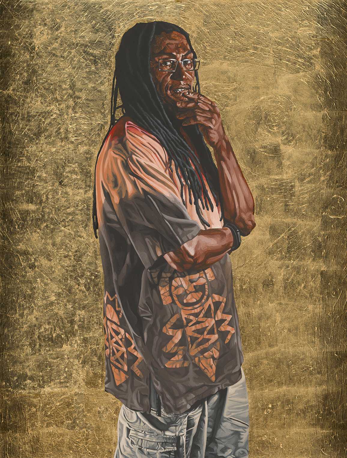 Calvin Jones gold portrait