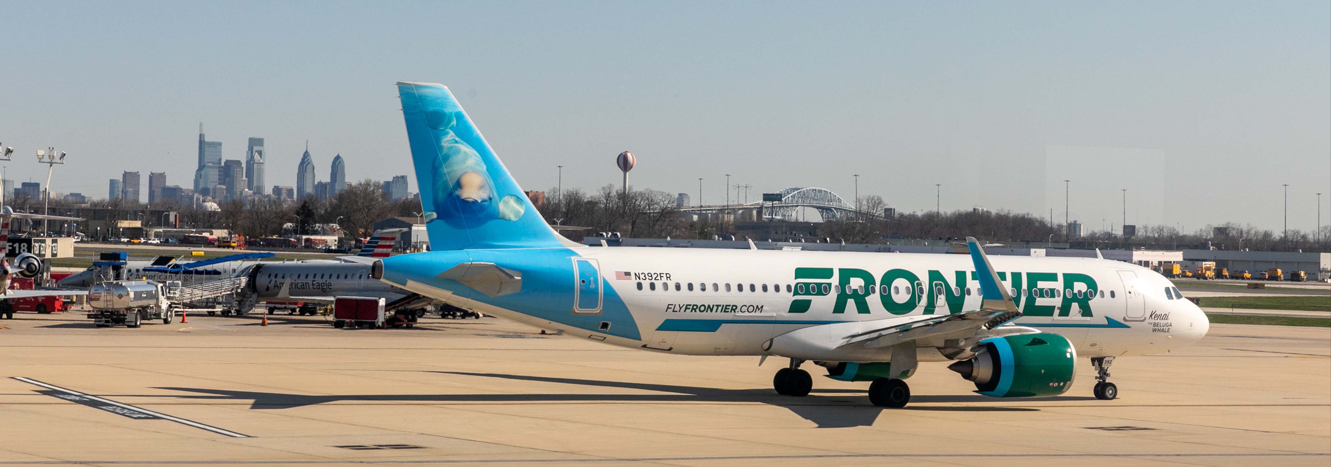 frontier plane at gate