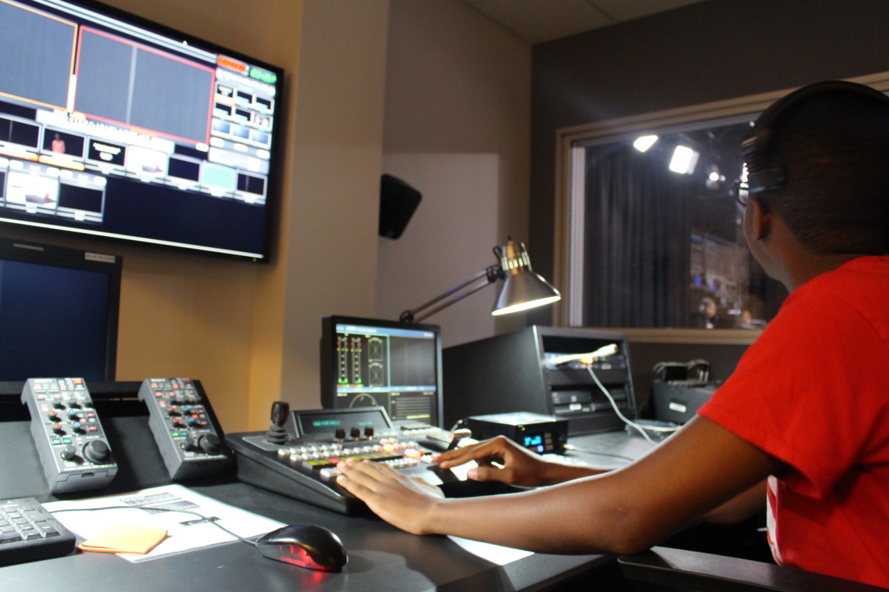 control booth photo of Philadelphia's public access channel