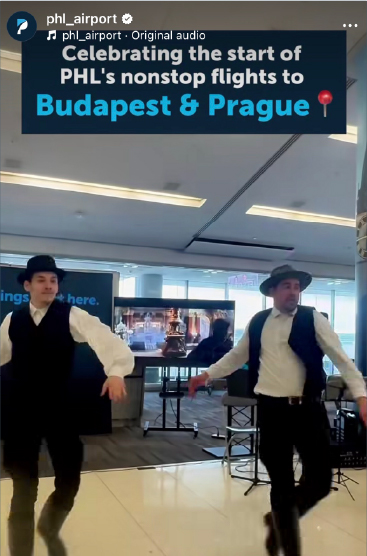 Celebrating the start of PHL's nonstop flights to Budapest and Prague