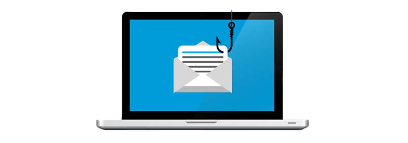laptop with mail on a fish hook